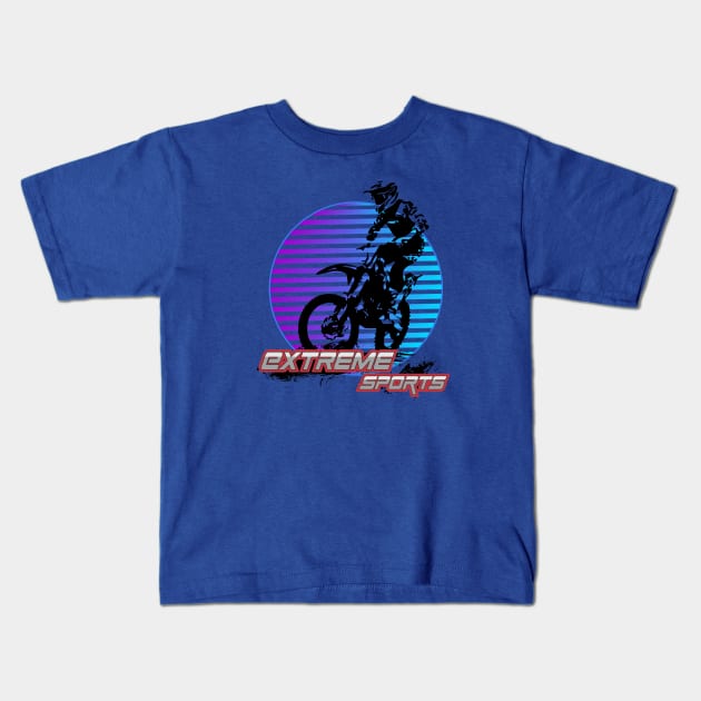 Dirt Bike - Extreme Sports Kids T-Shirt by ManulaCo